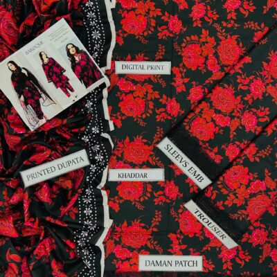 BAROQUE KHADDAR WITH EMBROIDERED PATCHES