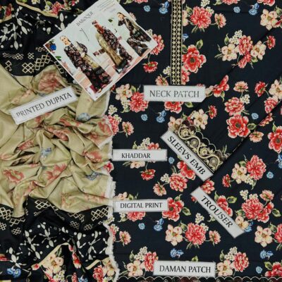 BAROQUE KHADDAR WITH EMBROIDERED PATCHES