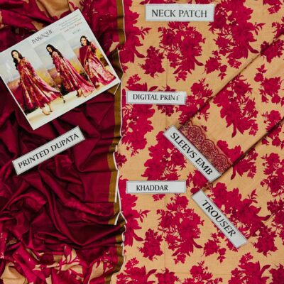 BAROQUE KHADDAR WITH EMBROIDERED PATCHES