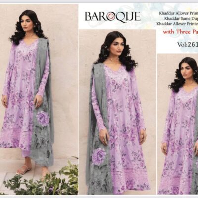 BAROQUE KHADDAR WITH EMBROIDERED PATCHES