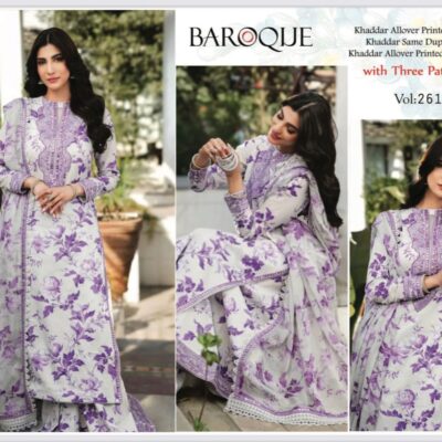 BAROQUE KHADDAR WITH EMBROIDERED PATCHES