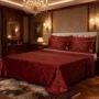 MILITARY/RED VELVET BEDSHEET SET - 5 PCS